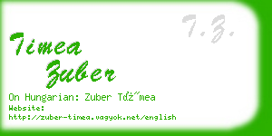 timea zuber business card